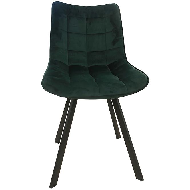Stolička W132 zelená čierne nohy