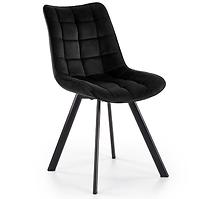 Čierna stolička W132 čierne nohy
