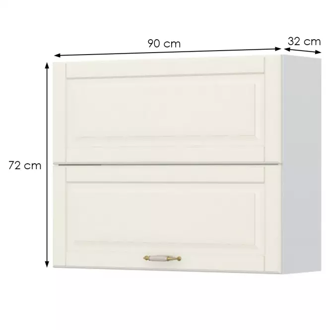 Kuchynská skrinka Evergreen V7-90-2KP/4 ivorymat