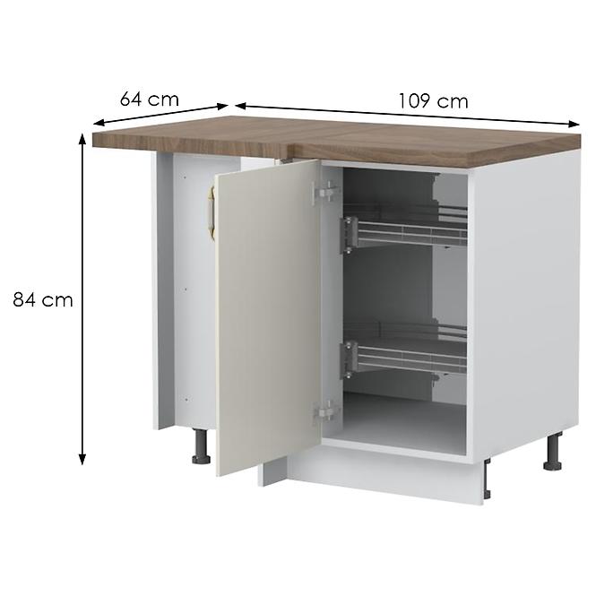 Kuchynská skrinka Evergreen R-UG-1KZA/4 ivorymat