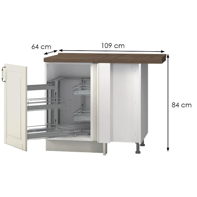 Kuchynská skrinka Evergreen R-UG-1KMCL/4 ivorymat