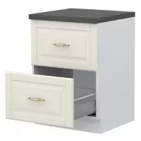 Kuchynská skrinka Evergreen R-60-2MBOX/4 2S ivorymat