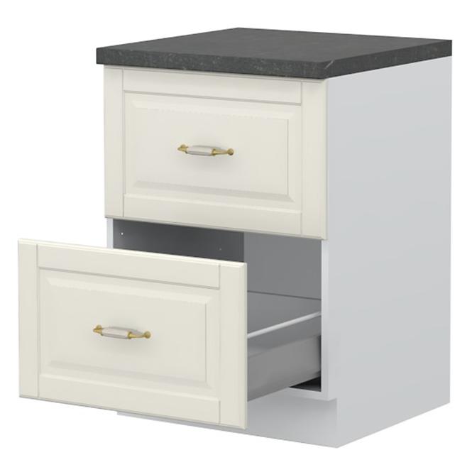 Kuchynská skrinka Evergreen R-60-2MBOX/4 2S ivorymat