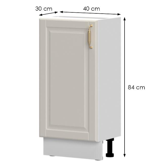 Kuchynská skrinka Evergreen R3-40-1K/4 ivorymat