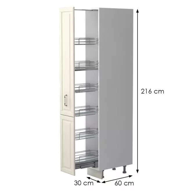 Kuchynská skrinka Evergreen K21-30-1KZ/4 ivorymat