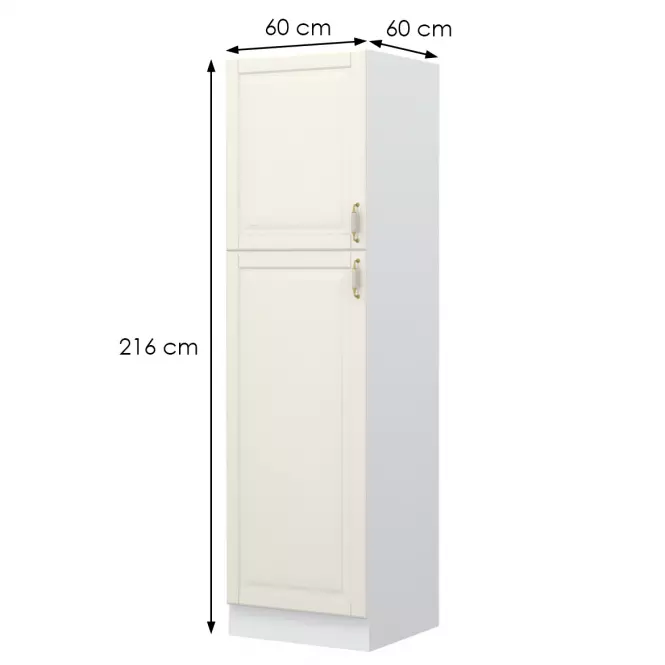 Kuchynská skrinka Evergreen K21-60-2KF/4 ivorymat