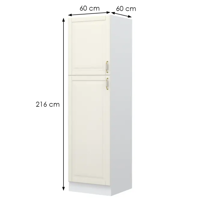 Kuchynská skrinka Evergreen K21-60-2KF/4 ivorymat,2