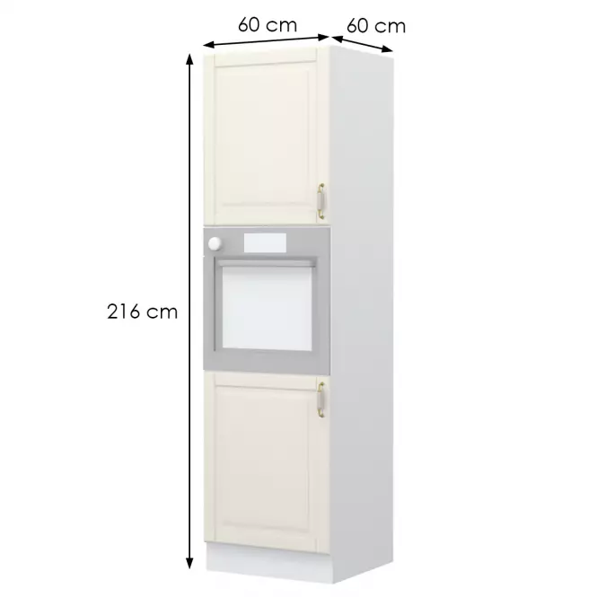 Kuchynská skrinka Evergreen K21-60-2KR/4 ivorymat