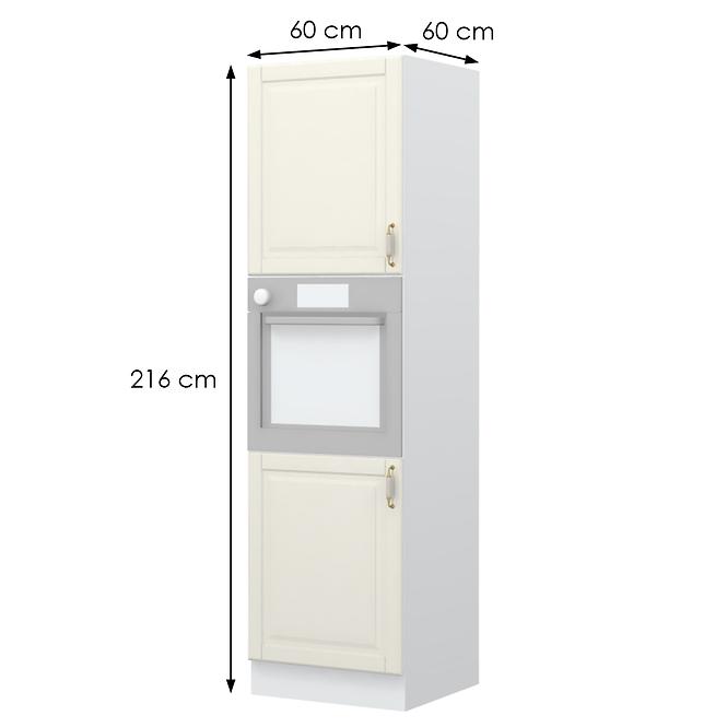 Kuchynská skrinka Evergreen K21-60-2KR/4 ivorymat