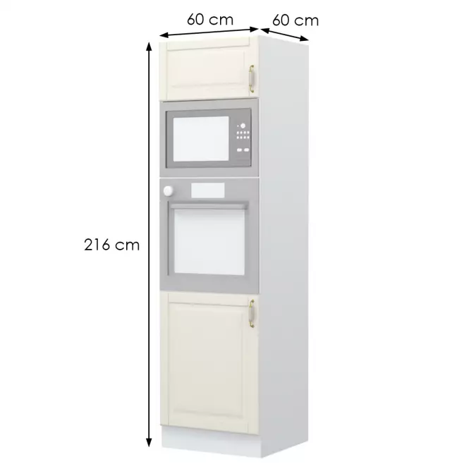 Kuchynská skrinka Evergreen K21-60-RM/4 ivorymat