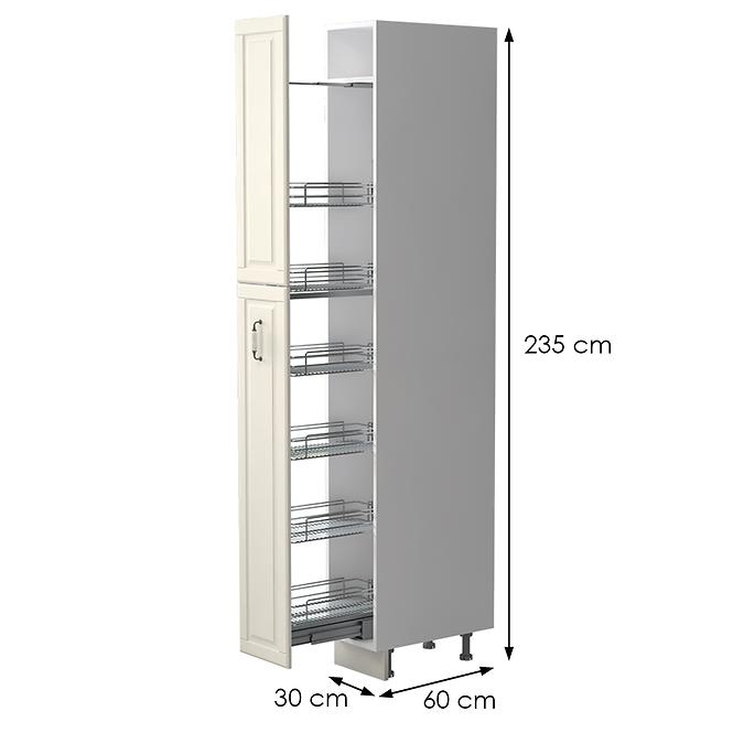 Kuchynská skrinka Evergreen K23-30-1KZ/4 ivorymat