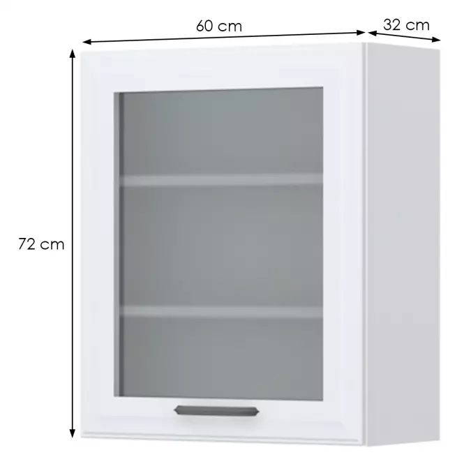 Kuchynská skrinka Evia v7-60-1ks/4 pearl grey matná