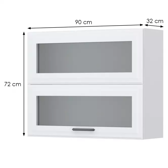 Kuchynská skrinka Evia v7-90-2ksp/4 pearl grey matná
