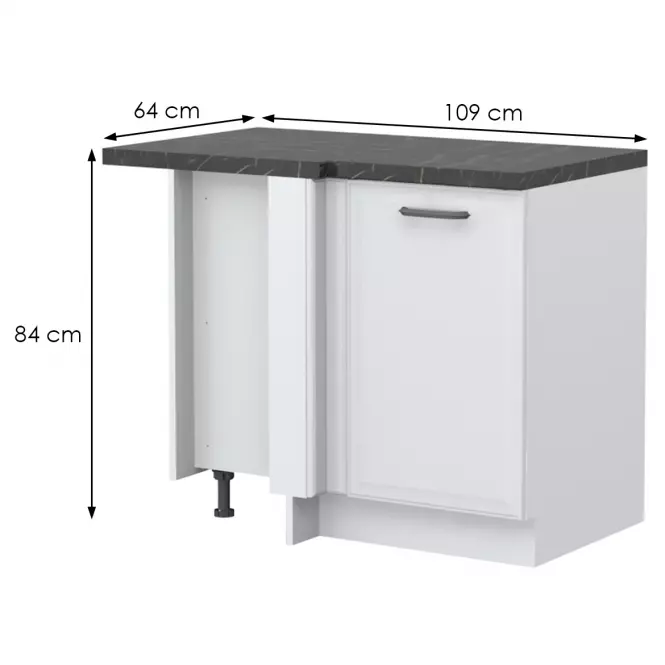 Skrinka do kuchyne Evia r-ug-1k/4 pearl grey matná