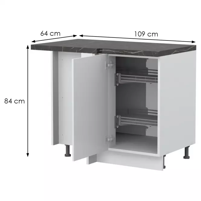 Skrinka do kuchyne Evia r-ug-1kza/4 pearl grey matná