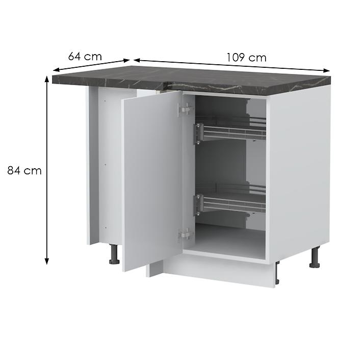 Skrinka do kuchyne Evia r-ug-1kza/4 pearl grey matná