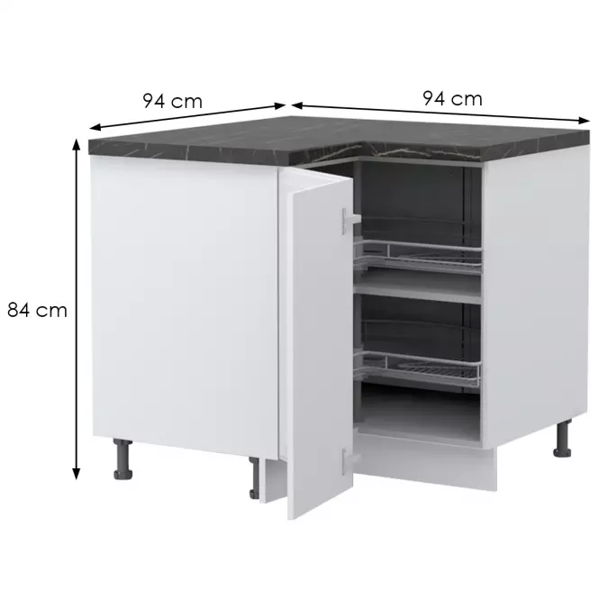 Skrinka do kuchyne Evia r-ug-2kza/4 pearl grey matná