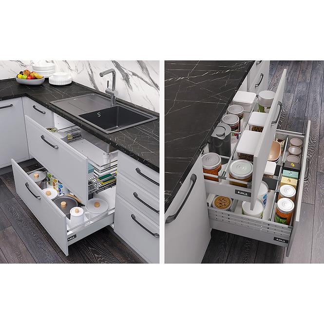 Skrinka do kuchyne Evia r-ug-2kza/4 pearl grey matná
