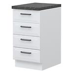 Skrinka do kuchyne Evia r-45-4f/4 4s pearl grey matná