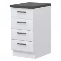 Skrinka do kuchyne Evia r-45-4f/4 4s pearl grey matná