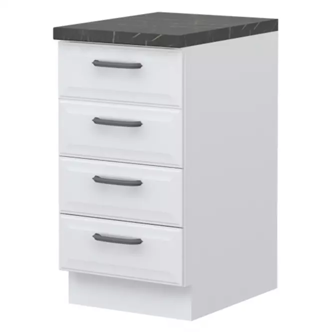 Skrinka do kuchyne Evia r-45-4f/4 4s pearl grey matná
