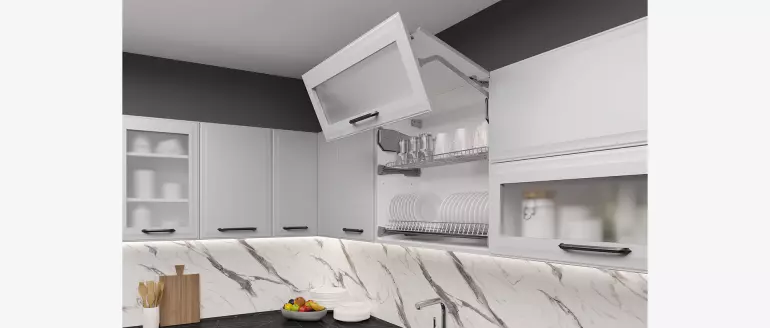 Skrinka do kuchyne Evia r-40-4mbox/4 4s pearl grey matná