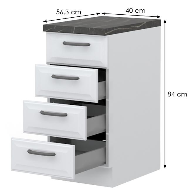 Skrinka do kuchyne Evia r-40-4mbox/4 4s pearl grey matná