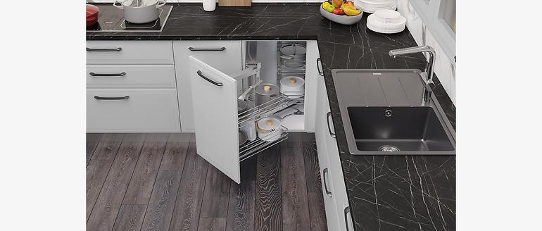 Skrinka do kuchyne Evia r-40-4mbox/4 4s pearl grey matná