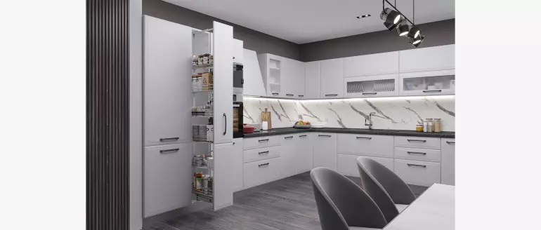 Skrinka do kuchyne Evia r-40-4mbox/4 4s pearl grey matná