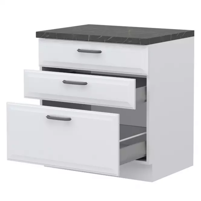 Skrinka do kuchyne Evia r-80-3mbox/4 3s pearl grey matná