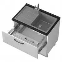 Skrinka do kuchyne Evia r-90-2mz/4 pearl grey matná