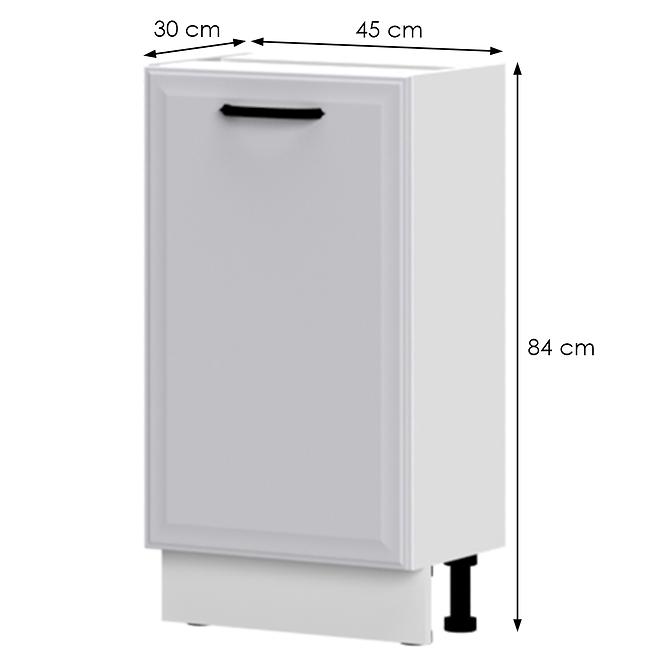 Skrinka do kuchyne Evia r3-45-1k/4 pearl grey matná