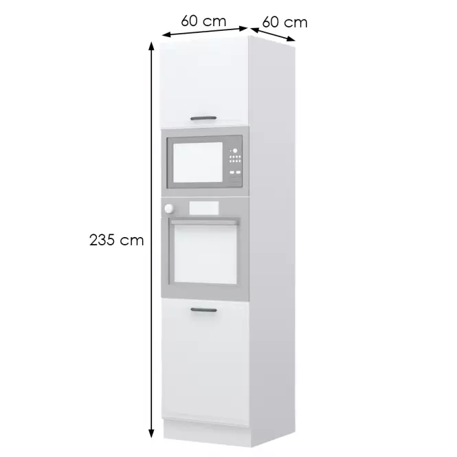 Skrinka do kuchyne Evia k23-60-rm/4 pearl grey matná