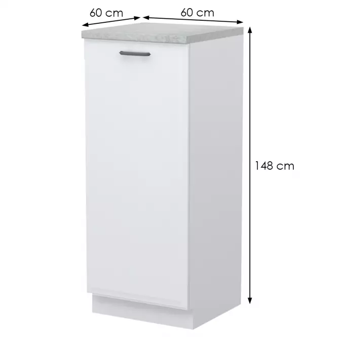 Skrinka do kuchyne Evia k14-60-1kf/3 pearl grey matná