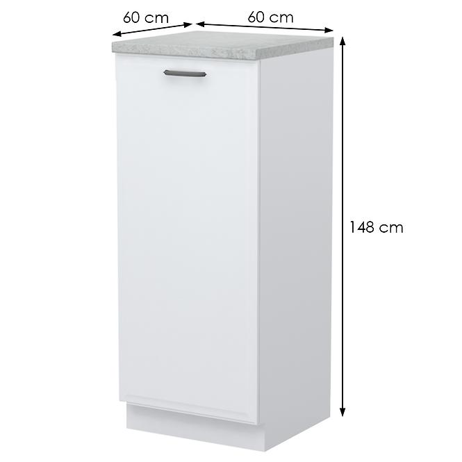 Skrinka do kuchyne Evia k14-60-1kf/3 pearl grey matná