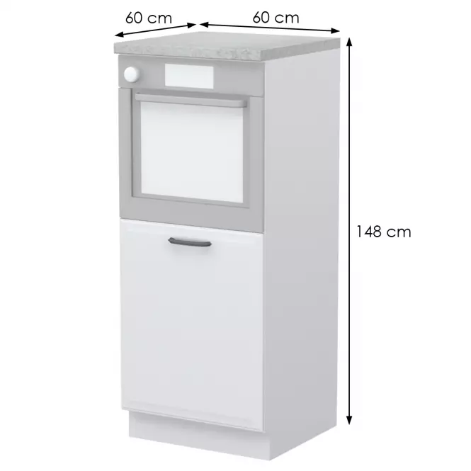 Skrinka do kuchyne Evia k14-60-1kr/4 pearl grey matná