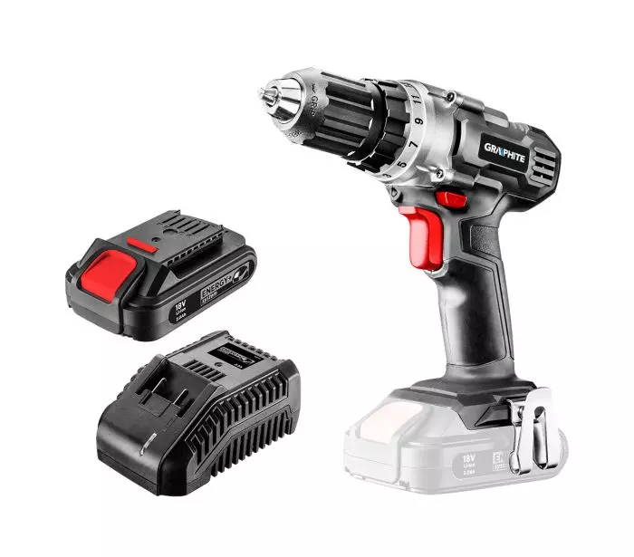 Fotografia produktu: Aku Vŕtačka Graphite Energy+ 10MM 18V AKU 2AH 58G000-SET1