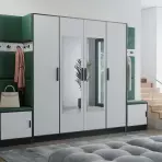 Predsieňový nábytok Roj 17 biely + Kronos 19 zelená