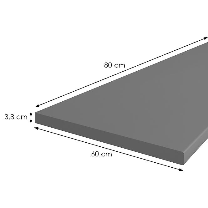 Kuchynská doska 80cm/38mm antacit/ U12168QR