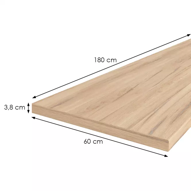 Kuchynská doska 180 cm/38 mm dub estana svetlý / R20367