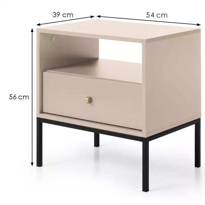 Nočný stolík Mono ms54 béžová,2