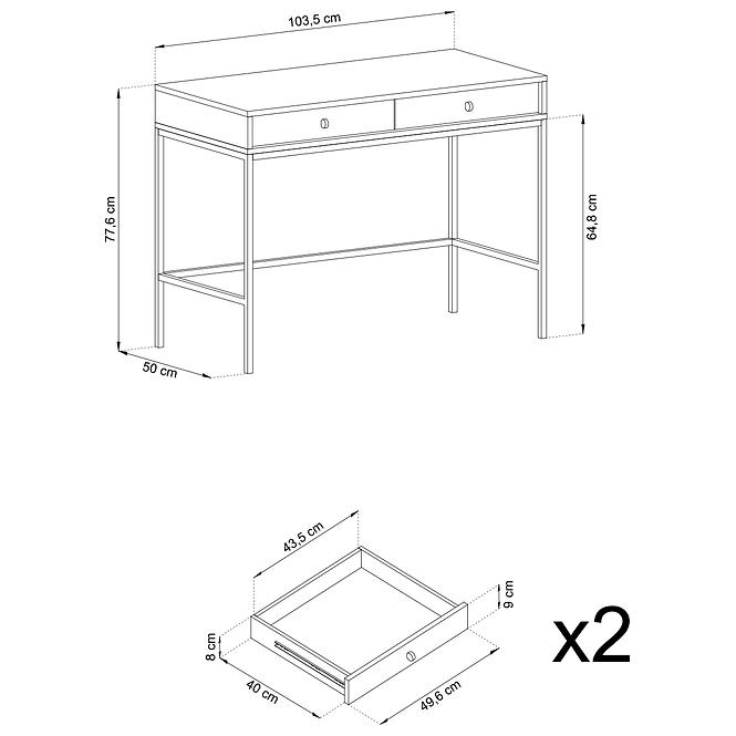 Toaletný stolík Mono mt104 béžová,3