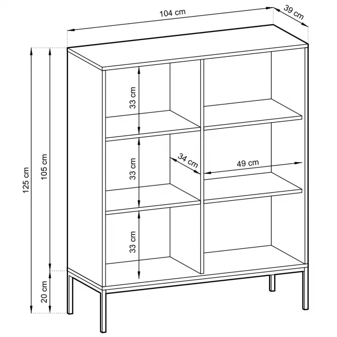 Komoda k104 Nova biela,5