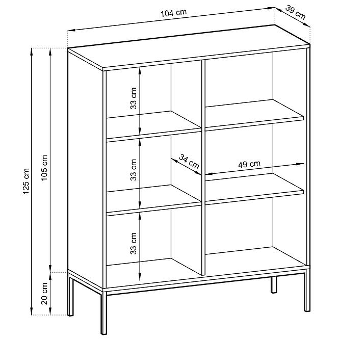 Komoda k104 Nova biela,5
