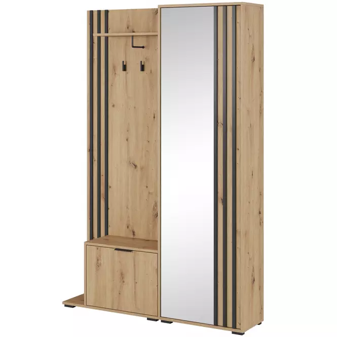 Predsieňový nábytok Nelly dub artisan/čierna