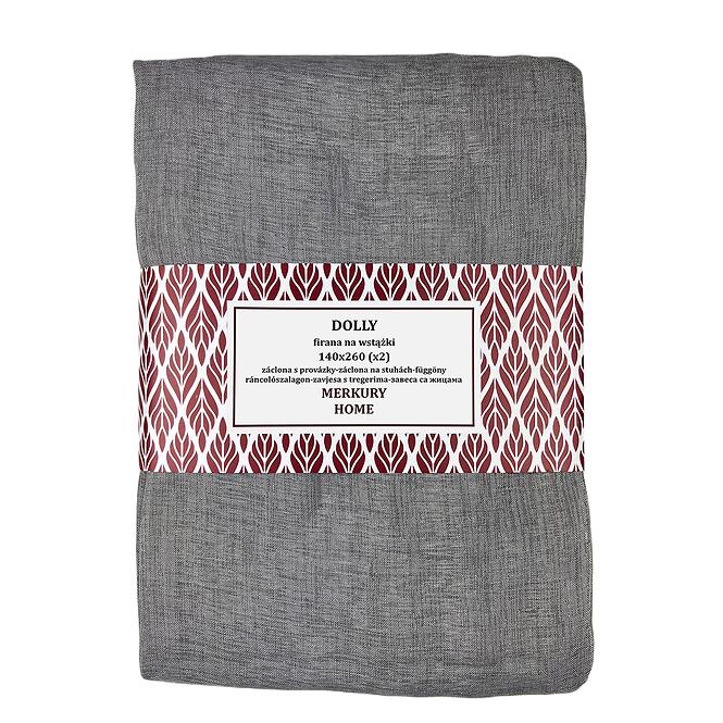 Záclona na stuhách Dolly polyester tmavosivá 140x260 (x2) Merkury Home II/2