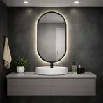 Zrkadlo 74 LED oválny cz 50x90