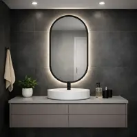 Zrkadlo 74 LED oválny cz 50x90