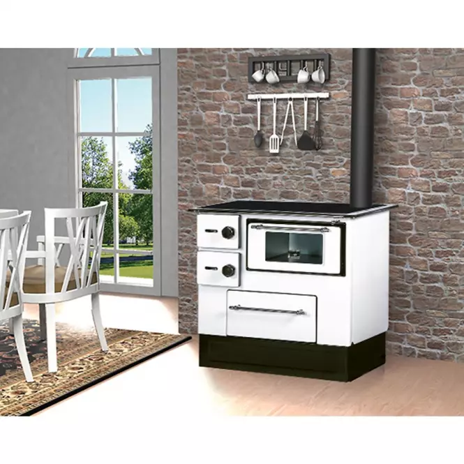 Kuchynské kachle Regular 46 ECO biela 8 kW pravé