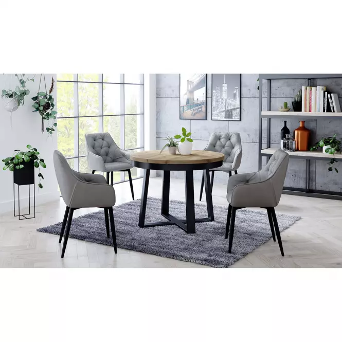 Rozkladací stôl ST-17 100/150x100cm dub wotan,3